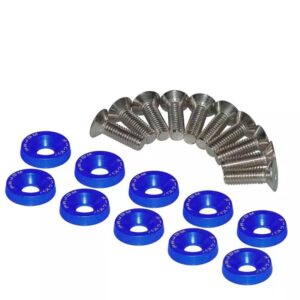 Rondelle JDM bleue avec vis M6x16 – 10 pcs.