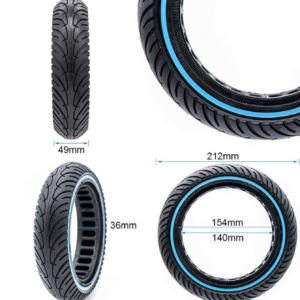 Pneu plein ultraléger 8,5×2-6,1/B34 – ligne bleue